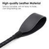 NyxSeat 1 Black Leather Riding Whip with Non-Slip Grip, Riding