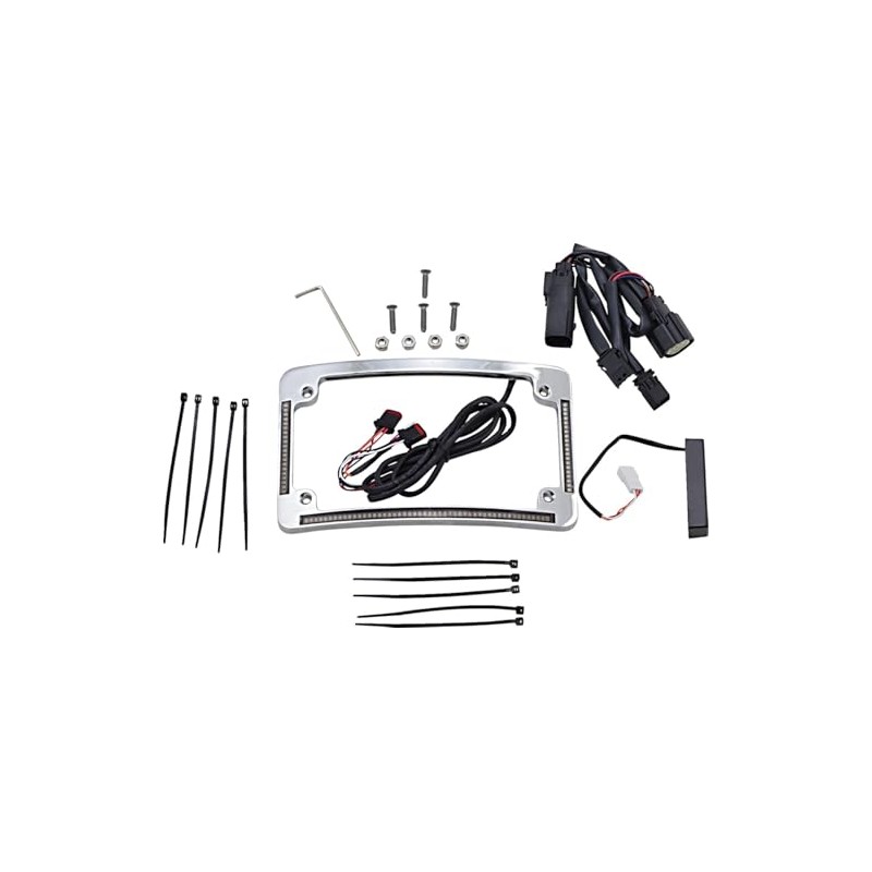 Custom Dynamics TF05-SS6-C Radius License Plate Frame - Chrome