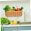 iplusmile Rattan Onion Storage Basket Woven Hanging Basket Wall Mount