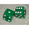 Green Opaque Dice Pair
