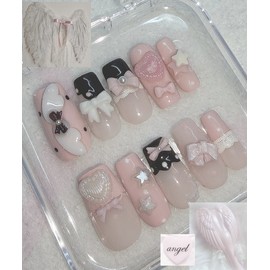 Tenshino Hoshi.ᐟ ꒱ Handmade Nail Tips - Square / 텐시노 호시.ᐟ ꒱ 수제네일팁 - 스퀘어
