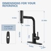 Peppermint Black Kitchen Faucet with Pull Down Sprayer Waterfall Kitchen
