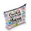 PYOUL Crocheting Lover Gift Crochet Fills My Days Makeup Bag