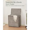SETVSON Laundry Hamper with Lid Wicker Laundry Basket 112 L