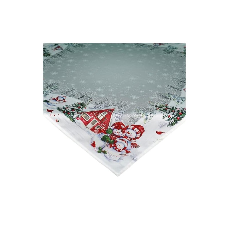 texpot Tablecloth 85 x 85 cm Snowman Christmas Winter Village
