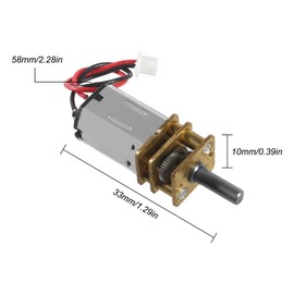 XIITIA 8pcs DC 3V-6V Mini N20 Gear Motor Slow Speed Full Metal Gearbox with Terminal for Smart Car DIY RC Toys