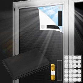 Blackout Blinds Shade for Bedroom Window 39"x57"-100% Blackout Window Cover Paper Film Portable Travel Blackout Curtains Temporary Blind Screen Darkening Fabric for Baby Nursery No Drill Cut to Size