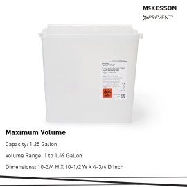 McKesson Prevent Sharps Container 1.25 gal. Horizontal Entry