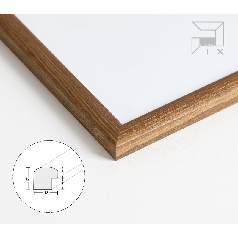 Pix FRAMES A4 Wooden Photo Frame, Frame with Acrylic Glass