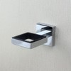 Wall Mounted Soap Dispensor in Frosted Glass with Polished Chrome