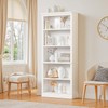 Furniwell Bookcase Bookshelves, 5-Shelf Tall Bookcase 71" Wood Open Display