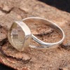 Facettiert Goldener Rutil Ring 925 Sterling Silber Ring handgemachter Ring