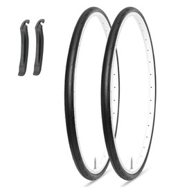MOHEGIA 700x28C Road Bike Bicycle Tire 2-piece set: 700C 28-622mm Cross Bike Clincher - Folding Replacement Tire