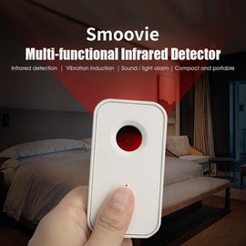 Smoovie Multifunctional Infrared Detector Camera Scanner Anti-theft Anti-sneak Shot Pir Sensor Light Alarm Sound  Light Alarm Vibration Sensing Alarm Device Household Merchandises