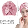 1 Stück Schlafhaube Seide, Doppelschicht Satin Bonnet Sleep Cap, Nacht