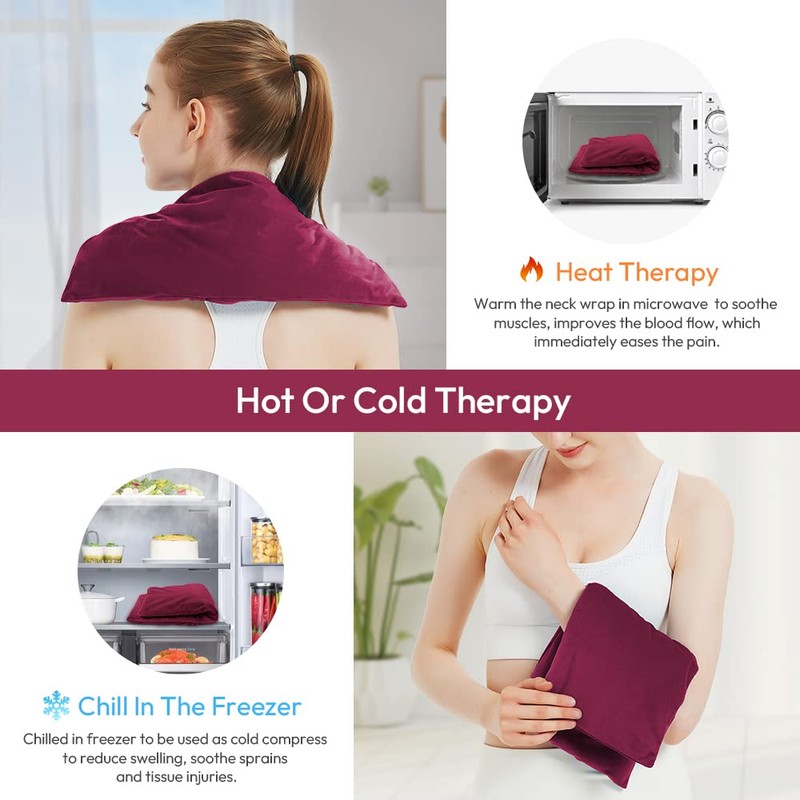 Microwavable Heating Pad with Washable Cover, 8 x 18 Microwave