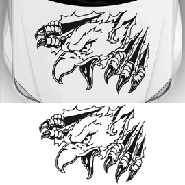 JSCARLIFE Eagle Graphics Car Hood Decals, Car Hood Stickers Vinyl Self-Adhesive Side Strip Decal Cool Stickers for Jeep Truck SUV, Universal Car Hood Side Rear Window Stickers