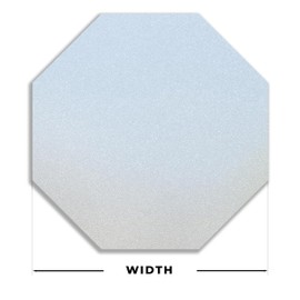 Autotech Park Precut Frosted Privacy Octagon Window Film, Self Static Adhesive Cling, 18 inches Diameter