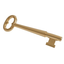 KY-30 Skeleton Key with Double Notched Bit for House Doors with Mortise Locks (Solid Brass)