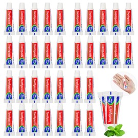 HAIFOTRVA 50 Tubes Bulk Travel Size Toothpaste,0.176 oz Extra Small Toothpaste Travel Size Bulk Mint Mini Disposable Toothpaste for Hotel,Guests,Homeless,Charity(Too Small, Only Good for Single Use)