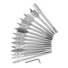 15pcs Carbon Steel Hex Shank Spade Flat Wood Drill Bit
