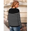 Glamaker Womens Striped Cardigan Sweaters - Long Sleeve Button Open