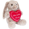 BRUBAKER Rabbit Cuddly Toy with Heart Red and Floppy Ears