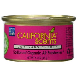 California Scents Ambientadores orgánicos a prueba de derrames, Cereza Coronado, Bote de 1.5 oz