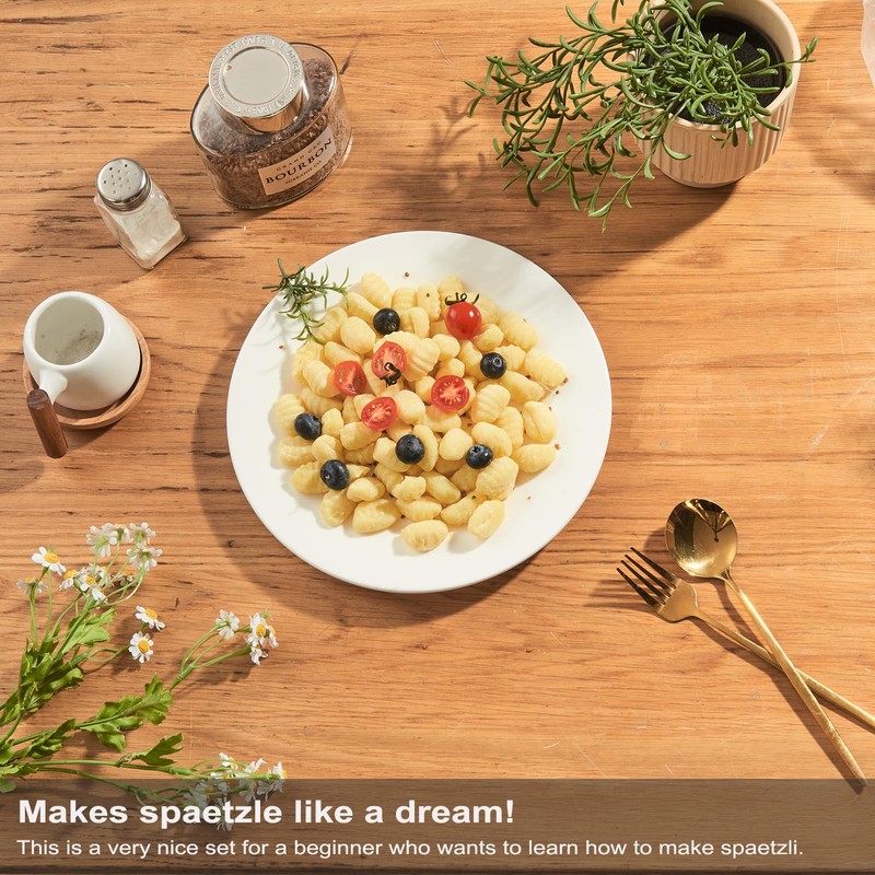 Premium Stainless Steel Spaetzle Maker Lid with Scraper, Traditional German