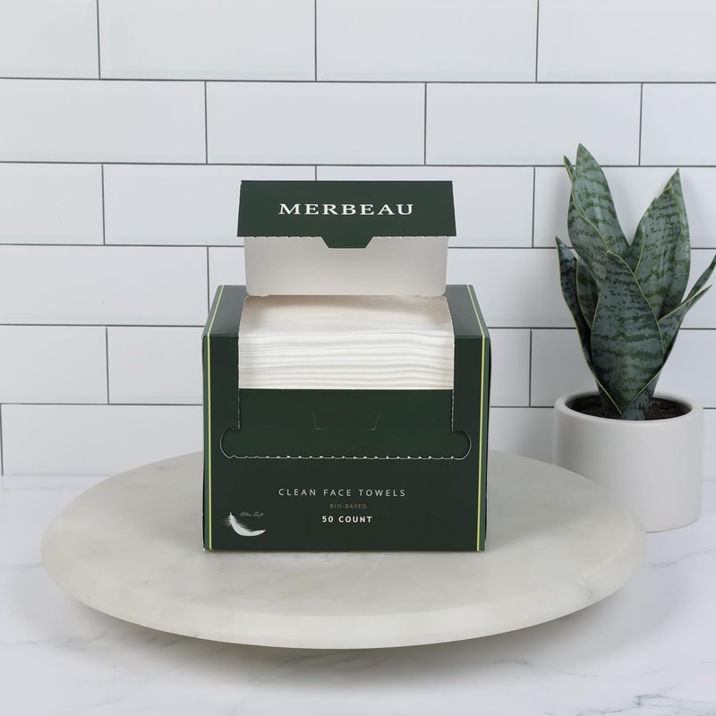Merbeau Mervo Clean Facial Towels for Sensitive Skin 100% USDA