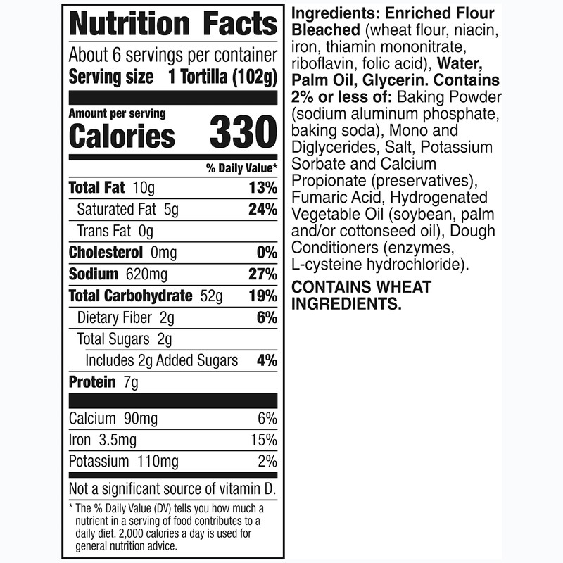 Old El Paso Restaurant Style Grande Flour Tortillas, Meal Prep,