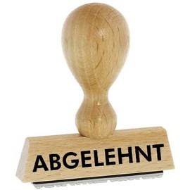 Warehouse Stamp / Stock Text - REJECTED - by Kaufhaus2010 Beech Wood Stamp - Warehouse Text Stamp for Labelling Invoices and Other Documents 4 cm Long