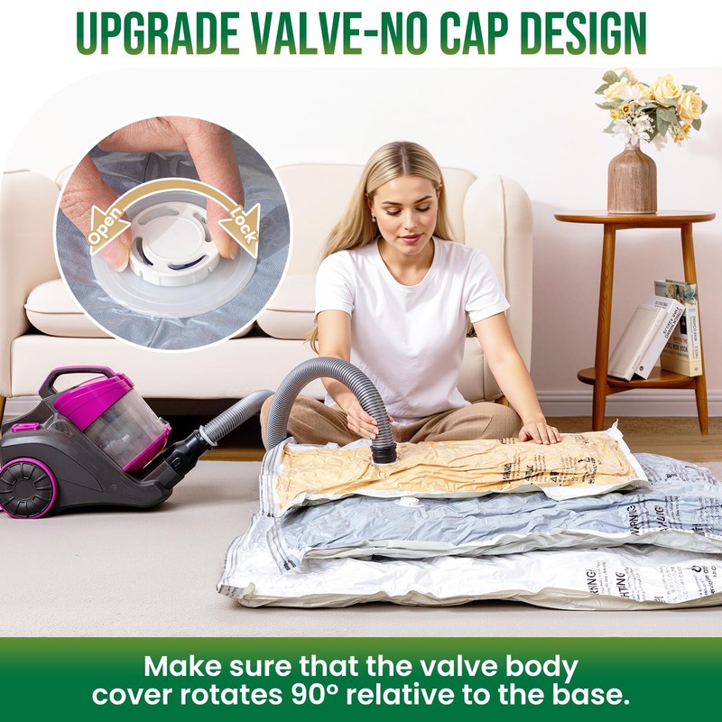 TAILI 6 Pack Vacuum Storage Bags, Jumbo Vacuum Seal Bags
