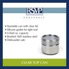 RSVP International Endurance Collection Small Stackable Metal Tins with Clear