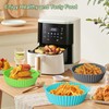 Komzon 3 Pack Air Fryer Silicone Liners, 8Inch Airfryer Liners,
