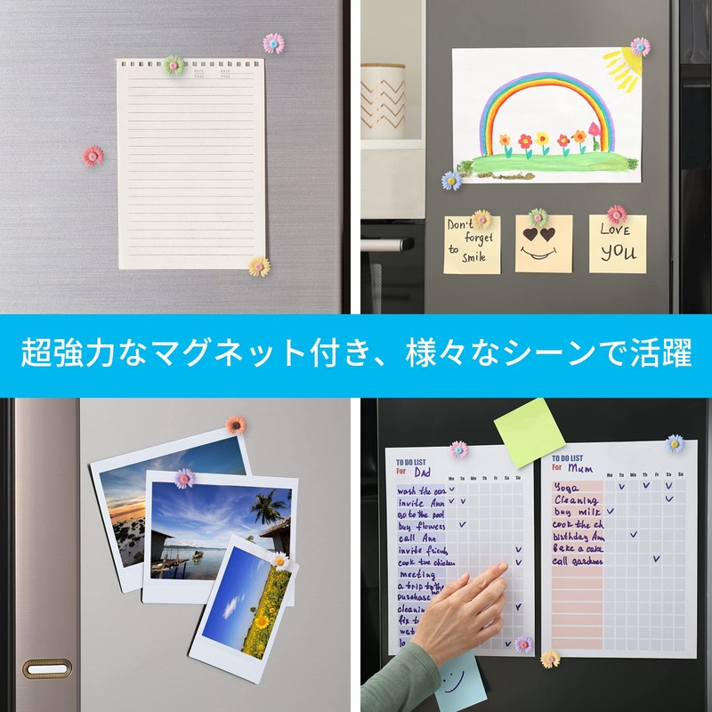 RHINOCATS Fridge Magnets, Strong Magnets, Daisy Magnets, Strong 8 Colors,