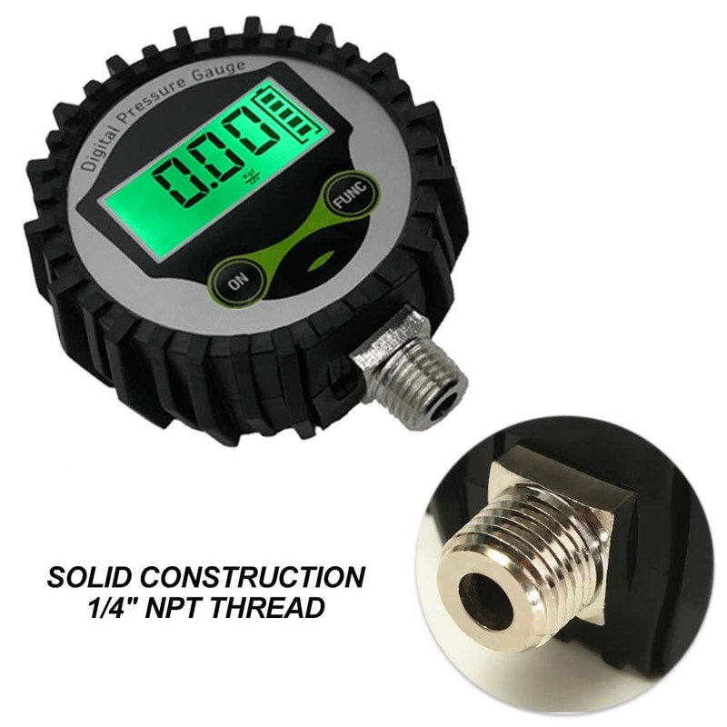 Uharbour Digital Air Pressure Gauge with 1/4'' NPT Bottom Connector
