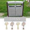 4PCS Triangle Key Trash Can Bin Metal Key Plastic Key
