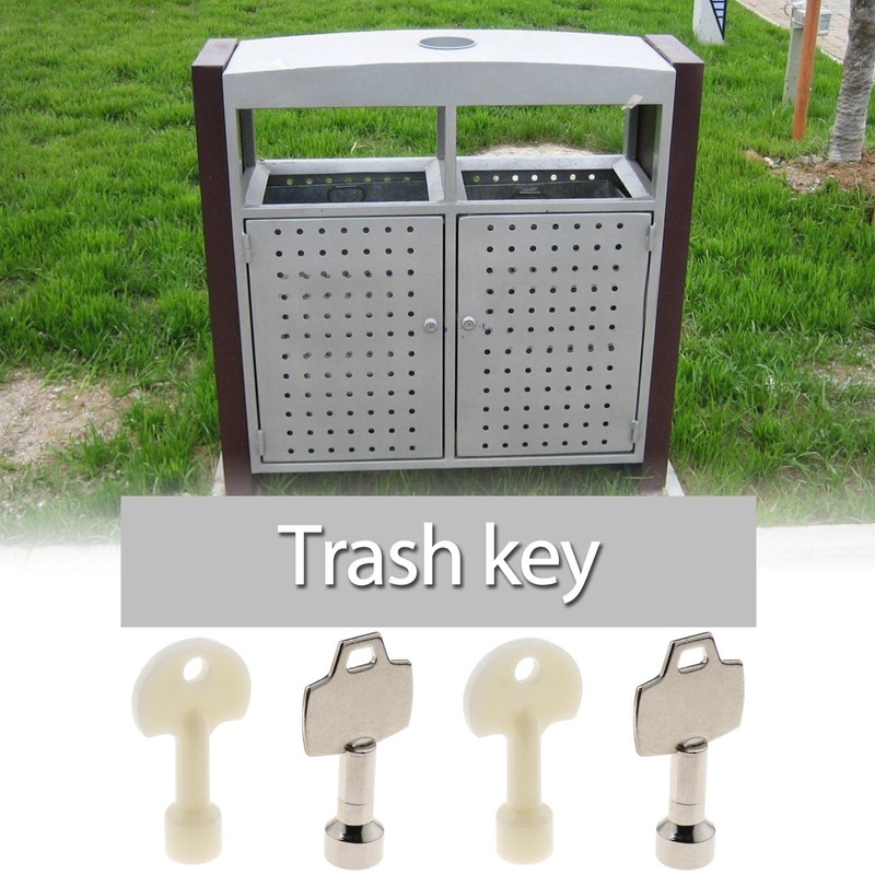4PCS Triangle Key Trash Can Bin Metal Key Plastic Key