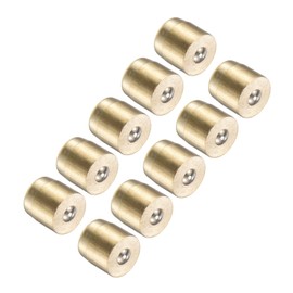 CoCud Brass Push Button Grease Oil Cup, | 6x6mm Male Thread | Brass Ball Oiler Nipple - (Applications: for Lubrication System), 10-Pieces