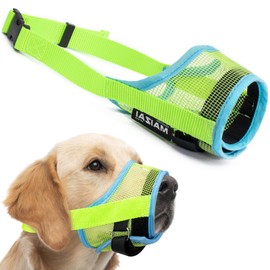 Coppthinktu Dog Muzzle, Soft Mesh Muzzle for Small Medium Large Dog Mouth Guard, Breathable Dog Muzzles to Prevent Biting Barking, Adjustable Dog Mouth Cover Muzzle for Dog Allow Panting Drinking