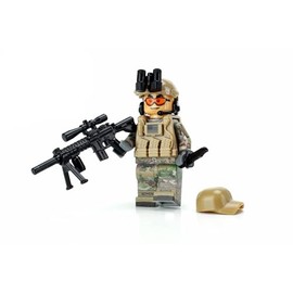 Battle Brick 1.6 Inches Tall Collectible Army Combat Sniper OCP Minifigure | Accessories Made in The USA | Genuine Military Minifig | Great Gift for Ages 10+ to Adult AFOL