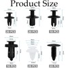 100 Pcs Car Body Trim Clips, Plastic Rivet Fasteners Universal