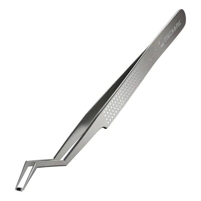 Pinzas Antiestaticas Curvas Mechanic Aax-17 Ultra Finas