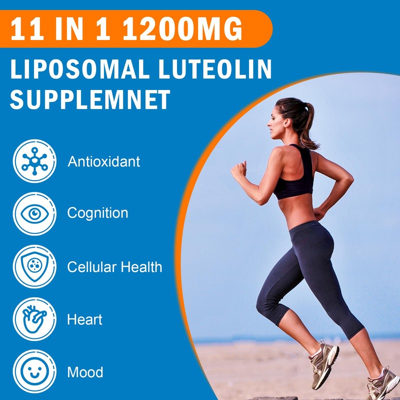 1200MG Liposomal Luteolin Supplement - Maximum Absorption, Antioxidant Boost for