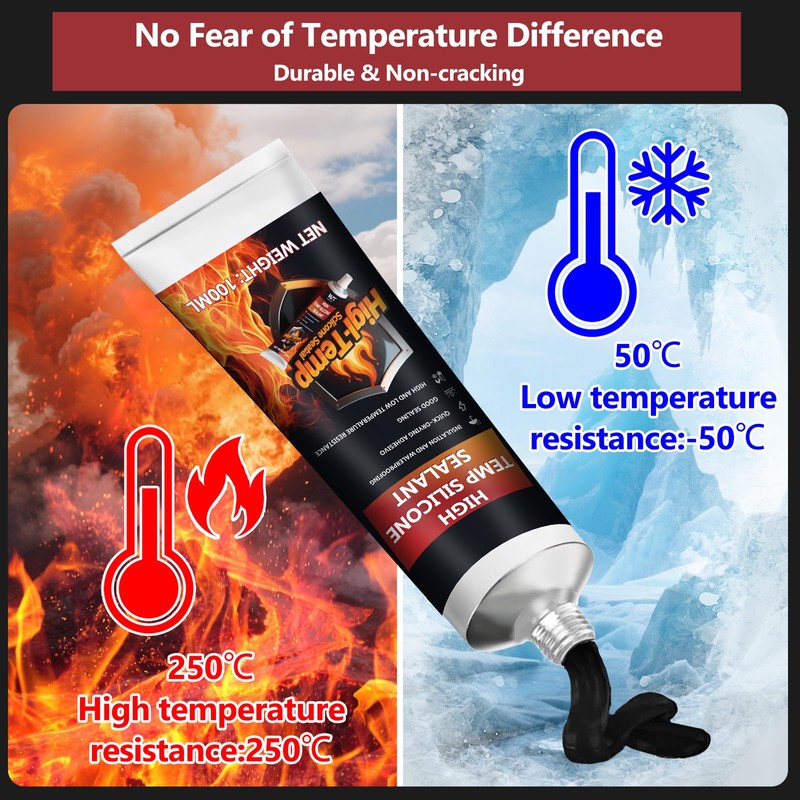 Heat Resistant Sealant for Oven and Microwave, -60°C to 300°C