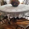 USTIDE Round Crochet Lace Tablecloth Gorgeous Dining Table Cover 100%