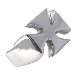 Fantasy Forge Jewelry Mens Maltese Cross Ring Stainless Steel Knights Templar Band Size 9