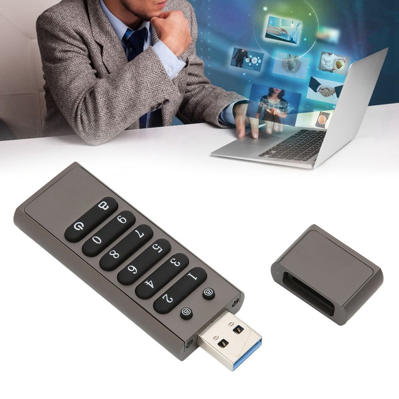 Encrypted USB Drive Secure Encrypted Button USB3.1 100MByet/s High Speed