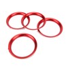 4pcs Air Vent Outlet Rings Cover Trim Red Decoration Replacement